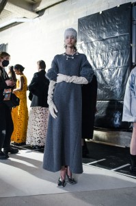 Backstage at Jil Sander RTW Fall 2022