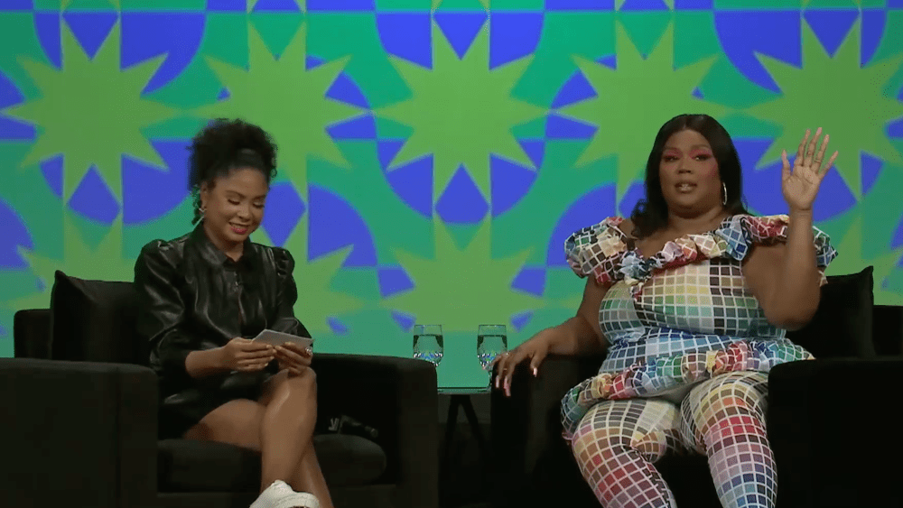 Lizzo stops in to chat with radio host Angela Yee for a SXSW 2022 keynote on Sunday about her new Amazon series.