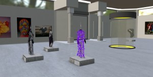 Interior view of Cash Labs's mixed media art gallery.
