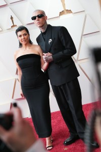 Kourtney Kardashian and Travis Barker at the 94th Academy Awards held at Dolby Theatre at the Hollywood & Highland Center on March 27th, 2022 in Los Angeles, California.