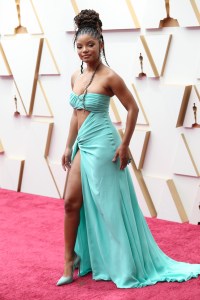 Halle Bailey at the 94th Academy Awards held at Dolby Theatre at the Hollywood & Highland Center on March 27th, 2022 in Los Angeles, California.