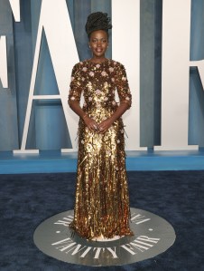 Lupita Nyong'o at the Vanity Fair Oscar Party held at the Wallis Annenberg Center for the Performing Arts on March 27th, 2022 in Beverly Hills, California.