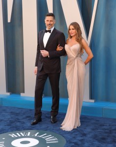 Joe Manganiello and Sofía Vergara at the Vanity Fair Oscar Party held at the Wallis Annenberg Center for the Performing Arts on March 27th, 2022 in Beverly Hills, California.