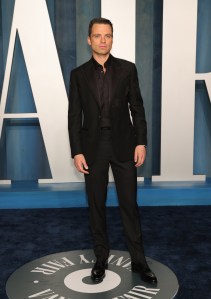 Sebastian Stan at the Vanity Fair Oscar Party held at the Wallis Annenberg Center for the Performing Arts on March 27th, 2022 in Beverly Hills, California.