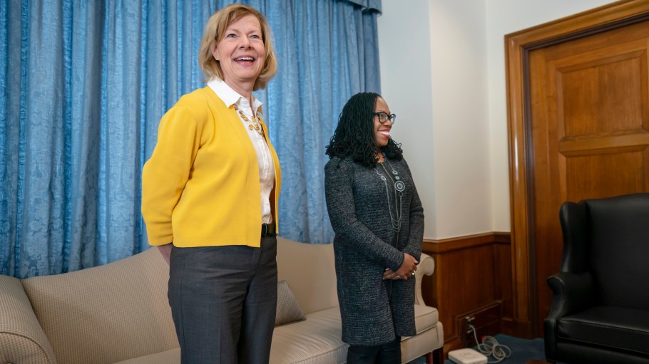 Sen. Tammy Baldwin, (D-Wisc.), seen here with Supreme Court nominee Ketanji Brown Jackson.