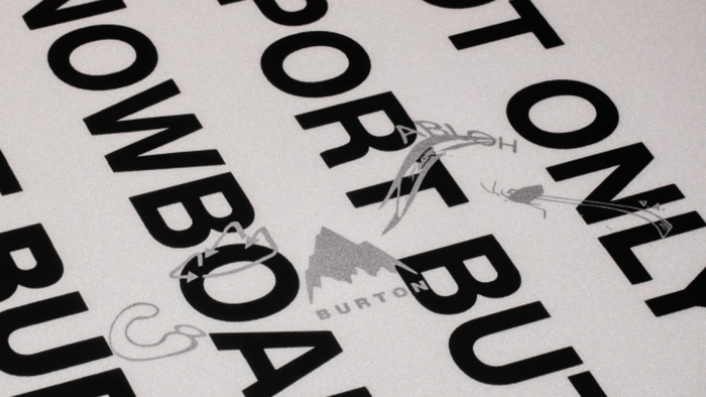 A closer look at the collaborative Burton snowboard.