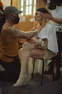 Backstage at Acne RTW Fall 2022