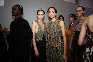 Backstage at Dior RTW Fall 2022