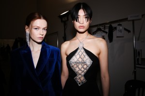 Backstage at Elie Saab RTW Fall 2022