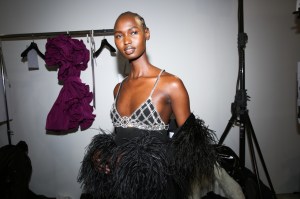 Backstage at Elie Saab RTW Fall 2022