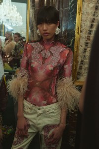 Backstage at Germanier RTW Fall 2022