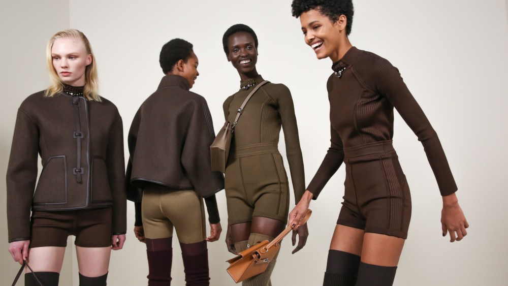 Backstage at Hermes RTW Fall 2022