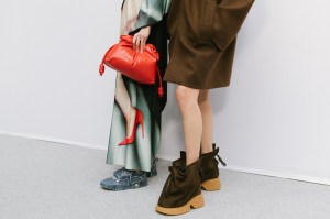 Backstage at Loewe RTW Fall 2022