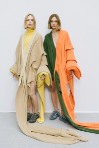 Backstage at Loewe RTW Fall 2022