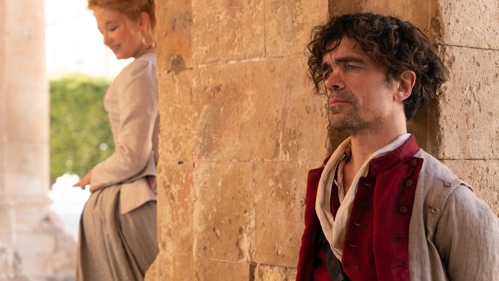 C_00481_RHaley Bennett stars as Roxanne and Peter Dinklage as Cyrano in Joe Wright’sCYRANOA Metro Goldwyn Mayer Pictures filmPhoto credit: Peter Mountain© 2021 Metro-Goldwyn-Mayer Pictures Inc. All Rights Reserved.