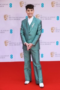 Max Harwood arrives for the 75th EE British Academy Film Awards at the Royal Albert Hall, London, UK on March 13, 2022. (Photo by Sipa USA)(Sipa via AP Images)