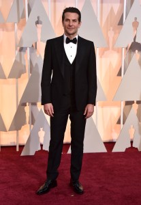 Bradley Cooper arrives at the Oscars on Sunday, Feb. 22, 2015, at the Dolby Theatre in Los Angeles. (Photo by Jordan Strauss/Invision/AP)