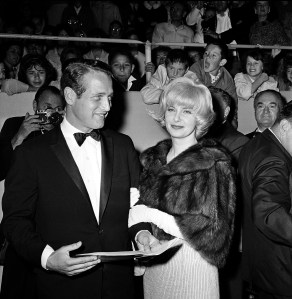 gjPaul Newman and Joanne Woodward arrive for the annual Academy Awards show at Civic Auditorium in Santa Monica, Calif., April 9, 1962. Newman is nominated best actor for his portrayal of pool shark "Fast" Eddie in "The Hustler."  (AP Photo)
