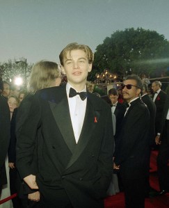 Actor Leonardo DiCaprio arrives at the Academy Awards March 21, 1994.  (AP Photo/Mark Terrill)