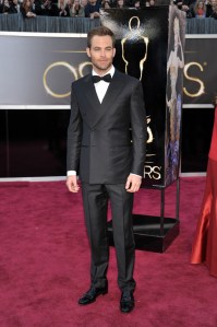 Actor Chris Pine arrives at the Oscars at the Dolby Theatre on Sunday Feb. 24, 2013, in Los Angeles. (Photo by John Shearer/Invision/AP)