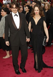 US actor Johnny Depp (L) and his wife French singer and actress Vanesaa Paradis (R) arrive for the 80th Annual Academy Awards at the Kodak Theatre in Hollywood, CA, United States, 24 February 2008. The Academy Awards, popularly known as the Oscars, are presented by the Academy of Motion Picture Arts and Sciences (AMPAS) to recognize excellence of professionals in the film industry, including directors, actors, and writers. Photo by: Hubert Boesl/picture-alliance/dpa/AP Images