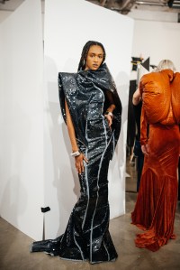 Backstage at Rick Owens RTW Fall 2022