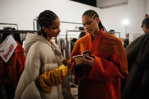 Backstage at Rick Owens RTW Fall 2022