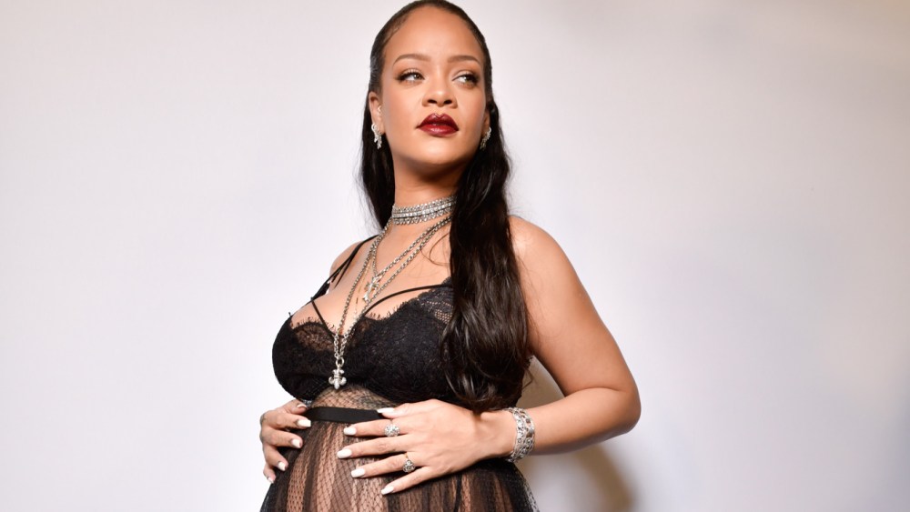Rihanna in the front row at Dior's fall 2022 show.