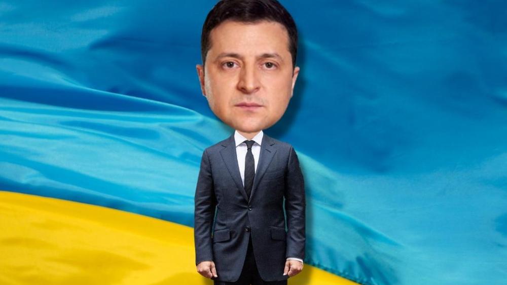 A bobblehead for Ukrainian President Volodymyr Zelensky.