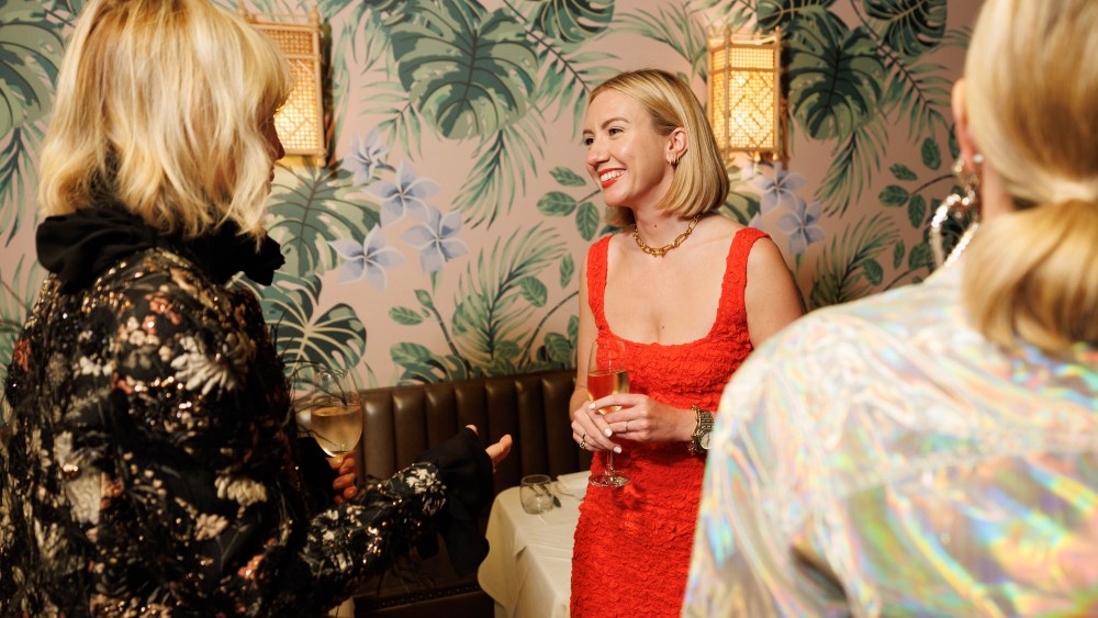 SAN FRANCISCO, CA - April 20 - Christine Suppes and Lisa Aiken attend Neiman Marcus Dinner in Honor of  Lisa Aiken on April 20th 2022 at Leo's Oyster Bar in San Francisco, CA (Photo - Drew Altizer)