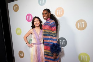 Muge Erdirik Dogan and Andrea Pitter at FIT Awards on April 13, 2022 in New York.