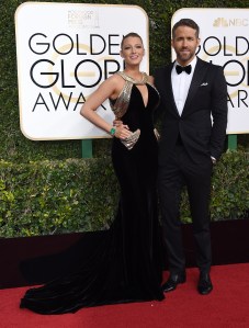 Blake Lively, left, and Ryan Reynolds arrive at the 74th annual Golden Globe Awards at the Beverly Hilton Hotel on Sunday, Jan. 8, 2017, in Beverly Hills, Calif. (Photo by Jordan Strauss/Invision/AP)