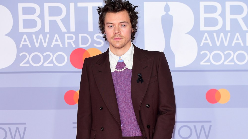 Brit Awards 2020 - Arrivals - London. Harry Styles arriving at the Brit Awards 2020 held at the O2 Arena, London. Picture date: Tuesday February 18, 2020. See PA story SHOWBIZ Brits. Photo credit should read: Ian West/PA Wire URN:50411094 (Press Association via AP Images)
