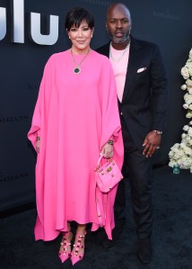 HOLLYWOOD, LOS ANGELES, CALIFORNIA, USA - APRIL 07: (FOR EDITORIAL USE ONLY) In this handout photo provided by Hulu/The Walt Disney Company, Kris Jenner and Corey Gamble arrive at the Los Angeles Premiere Of Hulu's 'The Kardashians' held at Goya Studios on April 7, 2022 in Hollywood, Los Angeles, California, United States. (Photo by Hulu/The Walt Disney Company via Image Press Agency/Sipa USA)(Sipa via AP Images)