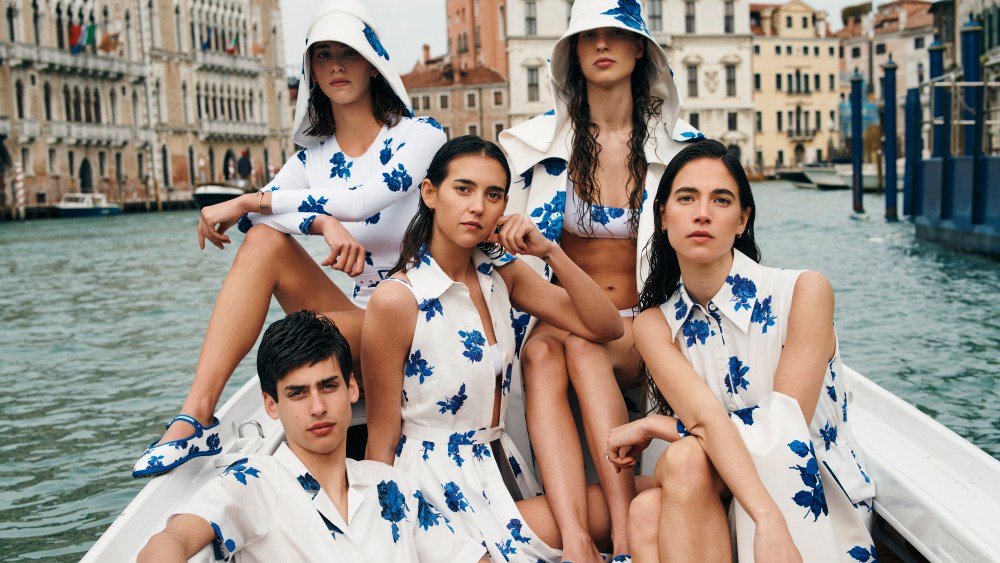 The campaign of the ViBi Venezia x Emilia Wickstead capsule collection starring the Arrivabene siblings.