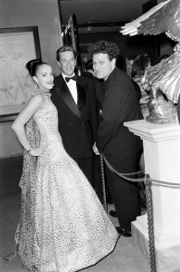 Designer Isaac Mizrahi, Cari Modine, and guest attend the Metropolitan Museum of Art Costume Institute "Fashion and History: A Dialogue" exhibition and gala on December 8, 1983.