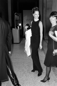 Model Christy Turlington and Maria Elizabeth Turlington  attend the Metropolitan Museum of Art Costume Institute "Fashion and History: A Dialogue" exhibition and gala on December 8, 1983.
