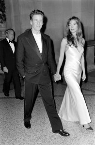 Calvin Klein and Kelly Klein arrive for the Metropolitan Museum of Art Costume Institute "Orientalism: Visions of the East in Western Dress" exhibition and gala on December 6, 1994.