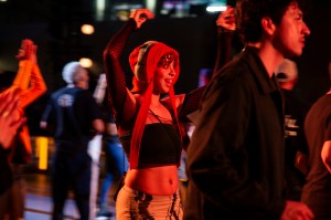 The scene at Flipper's Roller Boogie Palace NYC Opening at Rockefeller Center