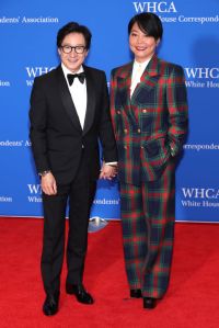 WASHINGTON, DC - APRIL 29: (L-R) Ke Huy Quan and Echo Quan attend the 2023 White House Correspondents' Association Dinner at Washington Hilton on April 29, 2023 in Washington, DC. (Photo by Paul Morigi/Getty Images)