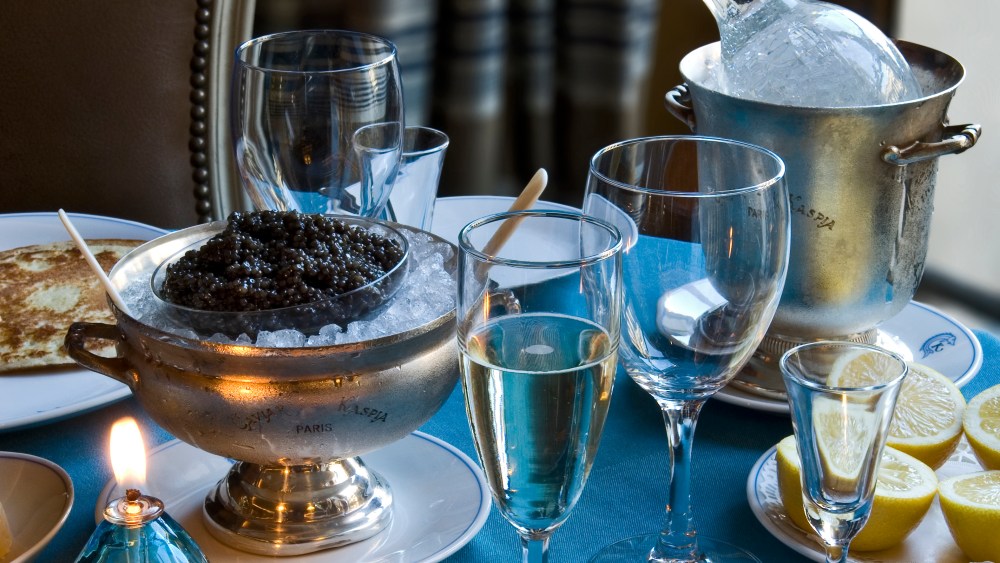 Caviar Kaspia table