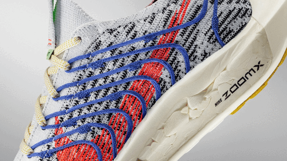 The Nike Pegasus Turbo Next Nature is 50 percent recycled content by weight