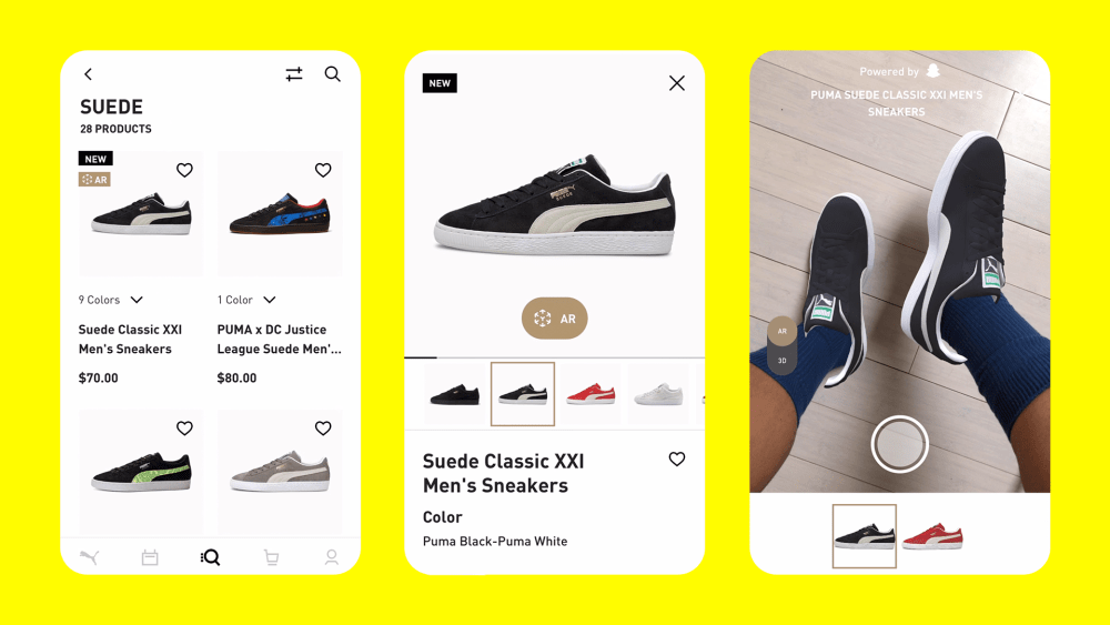 Puma is Snap's first global brand partner to use its new Camera Kit capabilities to allow shoppable fashion AR try-ons.