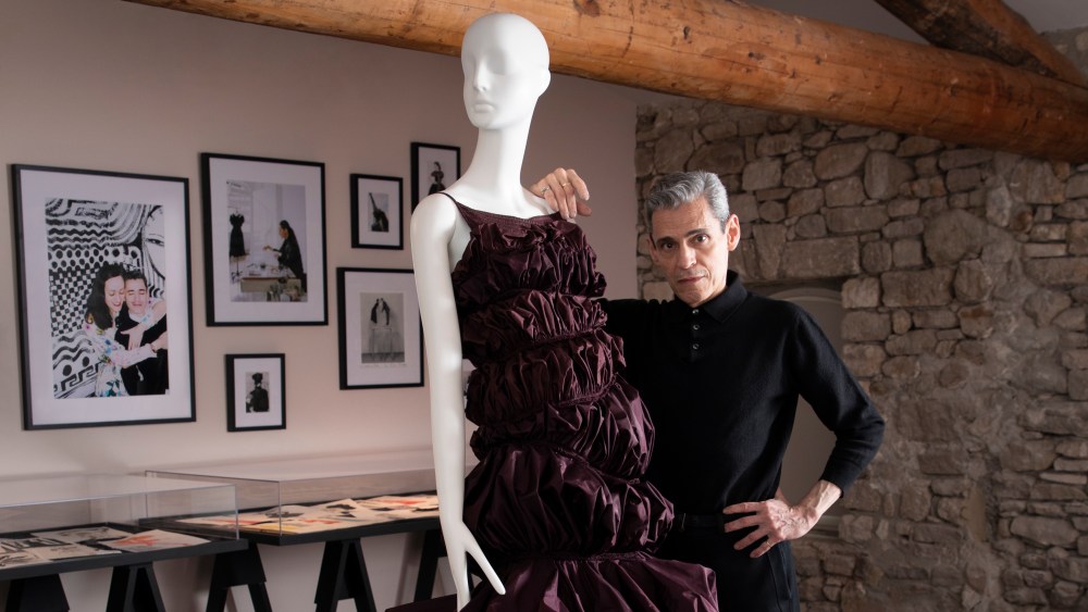 Ruben Toledo at the "Isabel Toledo: A Love Letter" exhibition at the SCAD FASH museum in Lacoste.