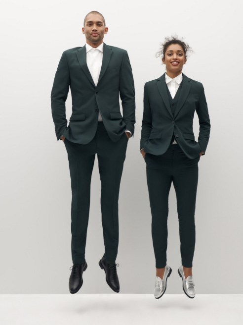 Suiting brand SuitShop on Tuesday announced the completion of its latest endeavor in sustainable fashion–a 100 percent biodegradable suit.