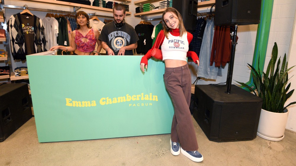 LOS ANGELES, CALIFORNIA - FEBRUARY 17: (L-R) Natalie Brandon and Dante Sin attend Pacsun and Emma Chamberlain's Debut Virtual Reality Experience for Spring 2022 Campaign at Pacsun Flagship on February 17, 2022 in Los Angeles, California. (Photo by Vivien Killilea/Getty Images for Pacsun)