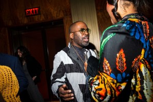 Derrick Adams at the Art Production Fund Gala at the Seagram Building on April 5, 2022 in New York.