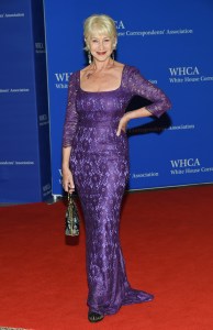 Helen Mirren attend the White House Correspondents' Association Dinner at the Washington Hilton Hotel, Saturday, April 30, 2016, in Washington. (Photo by Evan Agostini/Invision/AP)