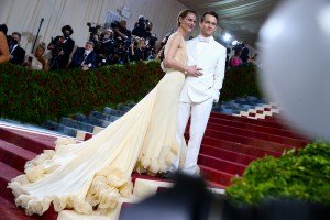 Claire Danes in Lanvin with Hugh Dancy in Fendi