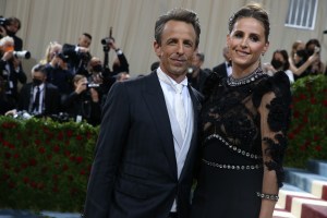 Seth Meyers and Alexi Ashe